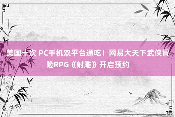 美国十次 PC手机双平台通吃！网易大天下武侠冒险RPG《射雕》开启预约